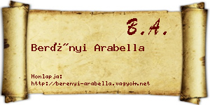 Berényi Arabella névjegykártya